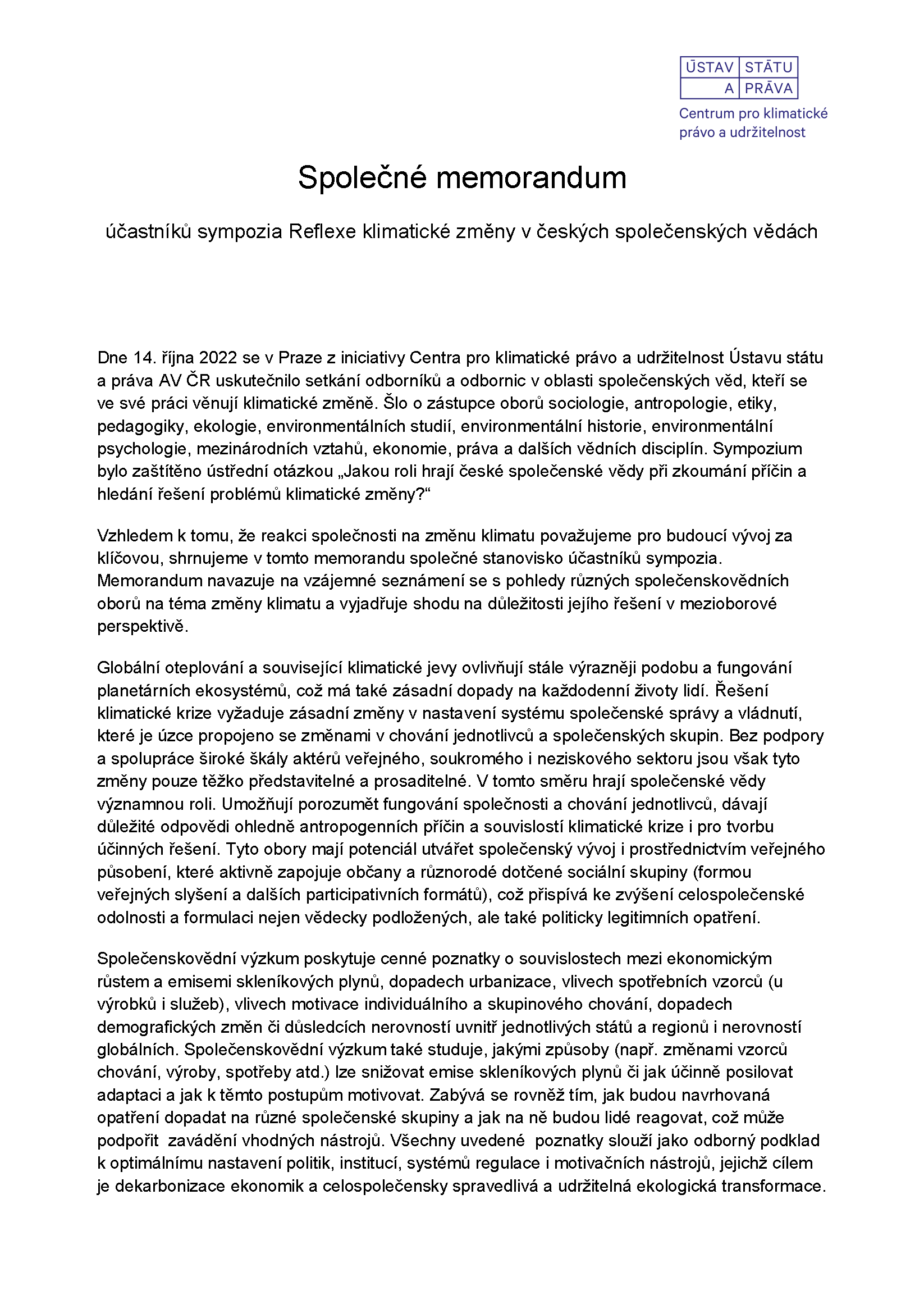 2022 10 Memorandum Stránka 1