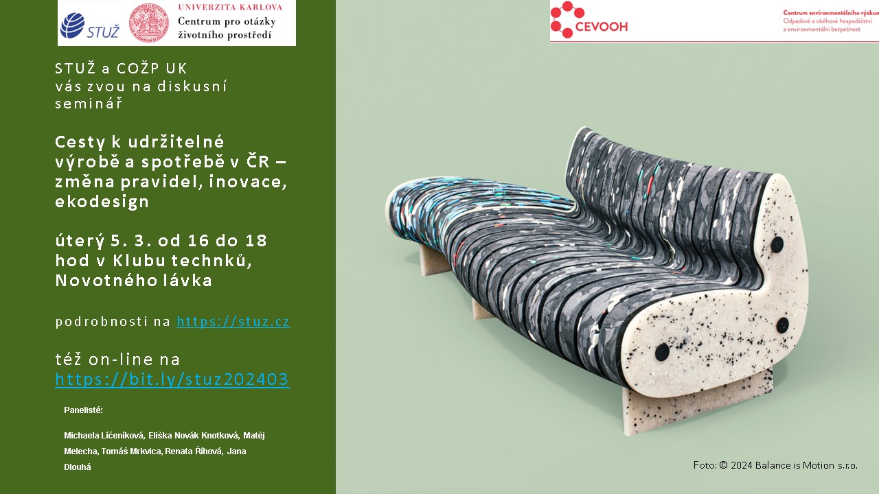 O čem byla naše beseda Cesty k udržitelné výrobě a spotřebě v ČR – změna pravidel, inovace, ekodesign